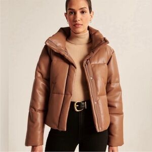 Abercrombie & Fitch Tan Puffer Jacket